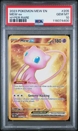 2023 POKEMON MEW EN-151 HYPER RARE #205 MEW EX PSA 10 - Image 1