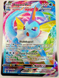 Pokemon Karte TCG Aquana VMAX 030/203 Drachenwandel Holo Rare Deutsch NM - Image 1