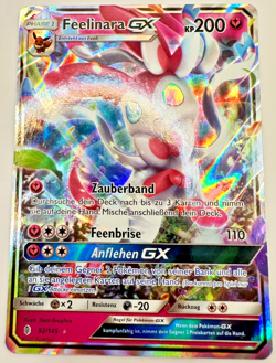 Pokemon Karte TCG Feelinara GX 92/145 Stunde der Wachter Holo Rare Deutsch NM - Image 1
