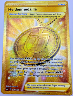 Pokemon Karte TCG Heldenmedaille 201/185 Farbenschock Holo Deutsch NM - Image 1