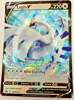 Pokemon Karte TCG Lugia V SWSH301 Black Star Promo Fullart Holo Rare Deutsch - Image 1