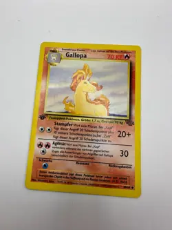 Pokemon Karte TCG Galoppa 44/64 1. Dschungel no Holo Rare Vintage Deutsch LP - Image 2