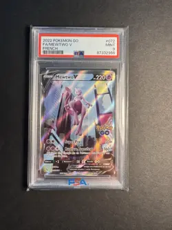 2022 Pokemon Go 072 Mewtwo V FA French PSA 9 Low Pop Only Copy On eBay 🇫🇷 - Image 1