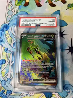 2024 POKEMON TEF EN-TEMPORAL FORCES #203 IRON LEAVES EX PSA 10 - Image 1