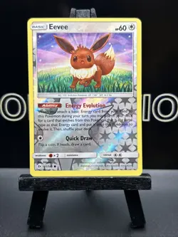 EEVEE (Reverse Holo) 2017 Pokemon TCG Sun & Moon 101/149 - NM - Image 2