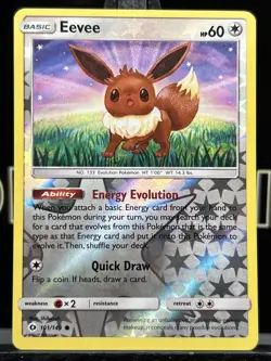 EEVEE (Reverse Holo) 2017 Pokemon TCG Sun & Moon 101/149 - NM - Image 3