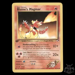 Blaine's Magmar 1st Editon #37/132 Gym Heroes NM/LP Pokemon 2000 - Image 1