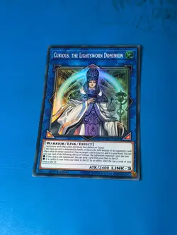 YUGIOH Super Rare Curious, The Lightsworn Dominion EXFO-EN091 1st Edition - Image 1