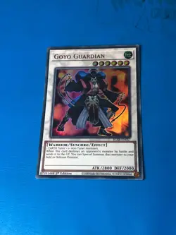 YUGIOH Ultra Rare Goyo Guardian BLAR-EN057 1st Edition - Image 1