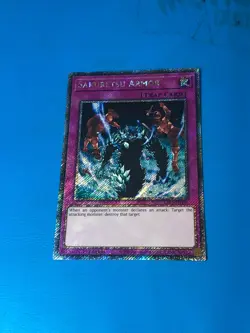 YUGIOH Platinum Secret Rare Sakuretsu Armor RA03-EN130 1st Edition - Image 1