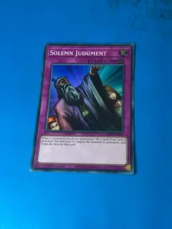 YUGIOH Super Rare Solemn Judgment RA02-EN075/SESL-EN045 1st Edition - Image 1