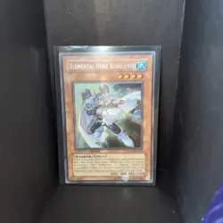 YUGIOH Elemental Hero Bubbleman EHC1-EN003 Secret Rare Limited Edition LP - Image 1