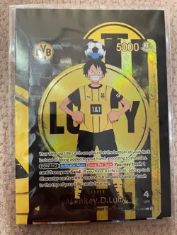 One Piece x BVB Monkey D. Luffy Promo Card ST13-003 Dortmund TCG Matchday 25 - Image 1