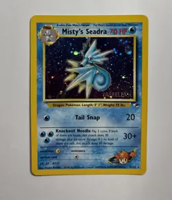 Gym Heroes Misty’s Seadra Holo #9/132 Rare WOTC Pokemon Card PRERELEASE NM Mint! - Image 1