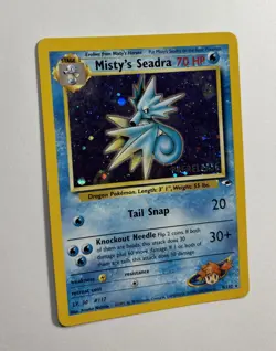 Gym Heroes Misty’s Seadra Holo #9/132 Rare WOTC Pokemon Card PRERELEASE NM Mint! - Image 2