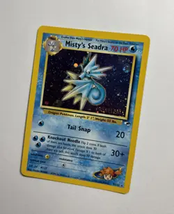Gym Heroes Misty’s Seadra Holo #9/132 Rare WOTC Pokemon Card PRERELEASE NM Mint! - Image 3