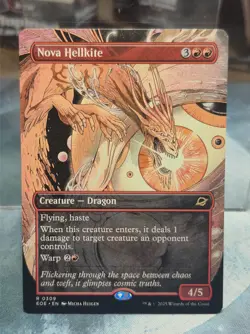 0309 Nova Hellkite SURREAL SPACE BORDERLESS Edge of Eternities MTG Card Dragon - Image 1