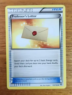 Uncommon Professor's Letter Pokemon Trainer Card, XY Set 123/146 - Image 1