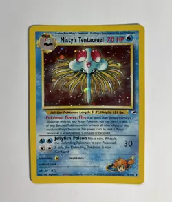 Gym Heroes Misty’s Tentacruel Holo 10/132 Rare WOTC Pokemon Card *Swirl* NM Mint - Image 1