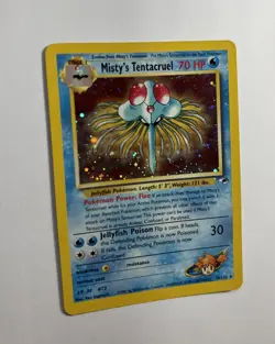 Gym Heroes Misty’s Tentacruel Holo 10/132 Rare WOTC Pokemon Card *Swirl* NM Mint - Image 2