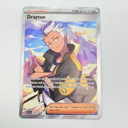 Pokemon Trainer Drayton 232/191 Surging Sparks Full Art Rare TCG Card 2024 NM - Image 1