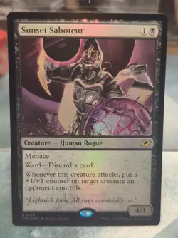 FOIL R 0116 Sunset Saboteur Rogue Human Rare EOE Edge of Eternities MTG Card NM - Image 1