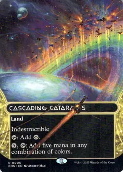 MTG Cascading Cataracts (5) (Borderless) (5) | NM | Edge of Eternities (EOS) - Image 1