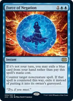 MTG English Force of Negation NM Normal Double Masters 2022 - Image 1