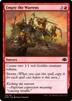 X 1 Empty the Warrens NM 118 Dominaria Remastered MTG Magic The Gathering - Image 1