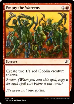 X 1 Empty the Warrens NM 162 Time Spiral Remastered TSR MTG Magic The Gathering - Image 1