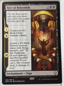 Rite of Belzenlok - Dominaria - Magic the Gathering MTG Nice! - Image 1