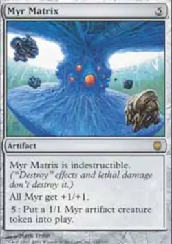 Heavy Play, English MTG Regular Myr Matrix Darksteel Magic the Gathering - Image 1