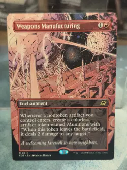 0311 Weapons Manufacturing SURREAL SPACE BORDERLESS Edge of Eternities MTG Card - Image 1