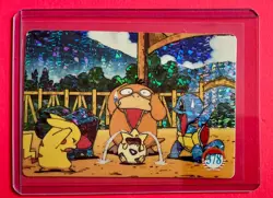 POKEMON POCKET MONSTERS VENDING PRISM STICKER 378 PSYDUCK PIKACHU SQUIRTLE - Image 1
