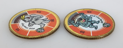 Hasbro 1999 Pokemon #66 Machop, #68 Machamp Battling Game Spinning Coins -2 - Image 2