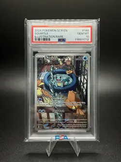 Pokemon Stellar Crown Bulbasaur 143/142 Squirtle 148/142 PSA 10 Sequential Set - Image 3