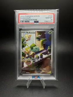 Pokemon Stellar Crown Bulbasaur 143/142 Squirtle 148/142 PSA 10 Sequential Set - Image 5