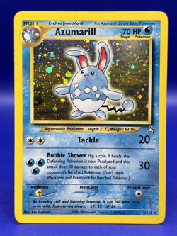 2000 Pokemon Neo Genesis Unlimited Azumarill Holo Rare 2/111 WOTC LP+ - Image 1
