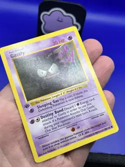 Pokemon Base Set 1st Edition Shadowless Gastly 50/102 MP+ - Image 4