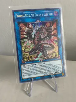 Yugioh Darkness Metal the Dragon of Dark Steel - 1st Secret Rare NM - Free Holo - Image 1