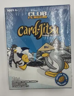 2011 TOPPS CLUB PENGUIN CARD- Card JITSU HANGER BOX - Image 1