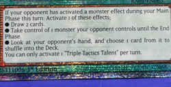 2020 YuGiOh! Triple Tactics Talent RA01-EN063 Quarter Century Secret Rare 1st Ed - Image 2