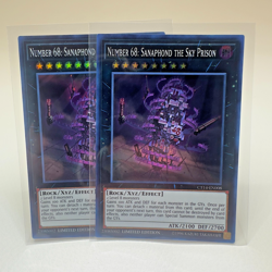 2x Yugioh Number 68: Sanaphond the Sky Prison CT14-EN008 Limited Super Rare - NM - Image 1