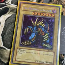 Tri-Horned Dragon LOB-000 Secret Rare Reverse Foil Error MP OG YUGIOH - Image 2
