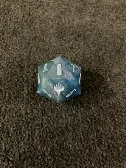 Magic MTG Final Fantasy - GIFT Bundle Crystal Blue D20 Die Spin Down Counter New - Image 3