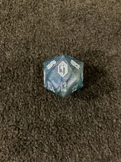 Magic MTG Final Fantasy - GIFT Bundle Crystal Blue D20 Die Spin Down Counter New - Image 4