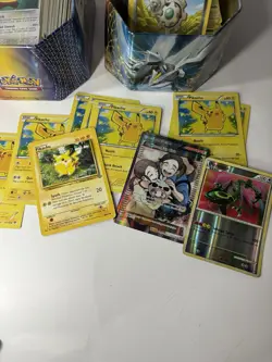 Pokemon Card Lot 300+ 1995-2014 w/ Holos, Pikachu, Rayquaza & Tins - Image 2