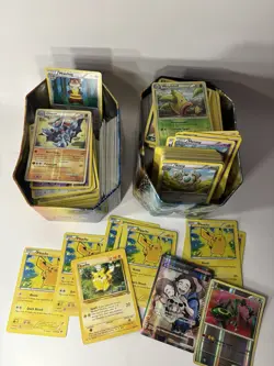 Pokemon Card Lot 300+ 1995-2014 w/ Holos, Pikachu, Rayquaza & Tins - Image 4