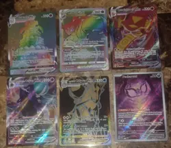 Pokemon TCG Full Art. Rainbow. Vmax Vstar NM 6 Card Lot - Image 1