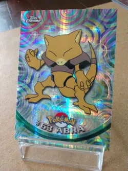 Abra #63 Topps Tekno Chrome Pokemon Topps Chrome Card Super Rare! 2000 - Image 1